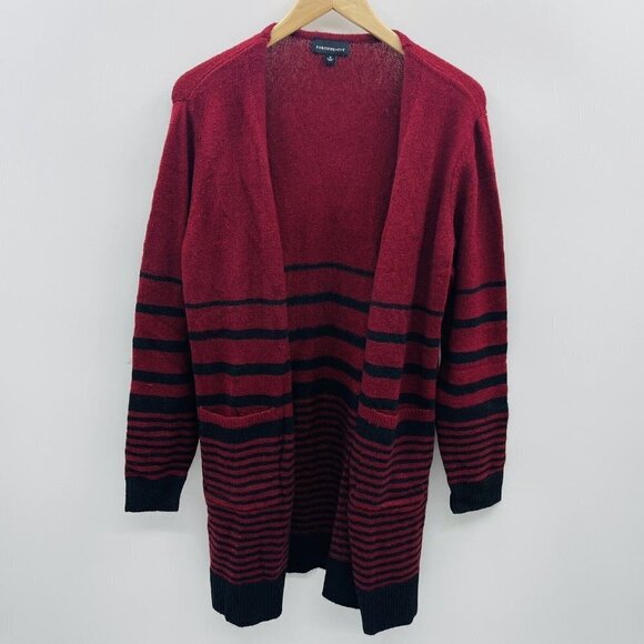 Fortune + Ivy x Stitch Fix Womens Medium Layla Open Front Cardigan Sweater Red - Picture 2 of 8